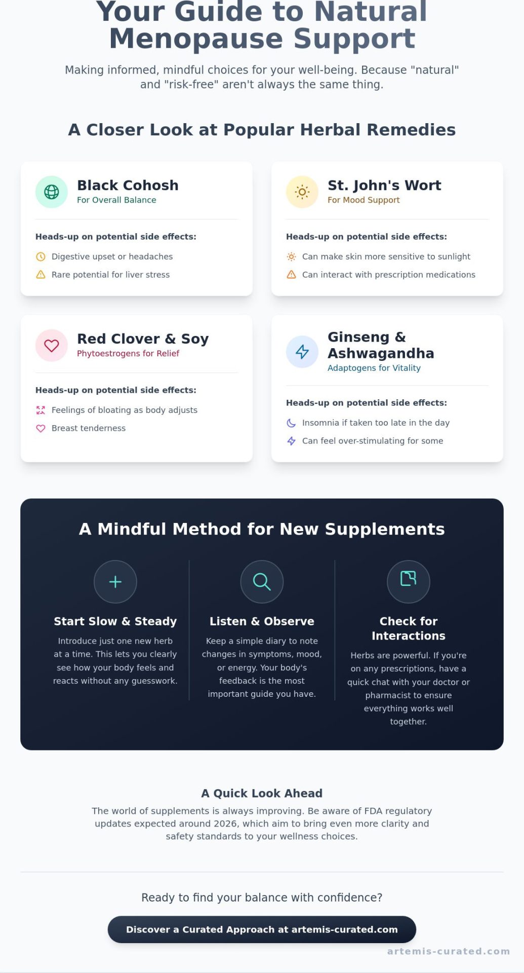 Side Effects of Natural Menopause Remedies: A Curated Guide to Safe Support